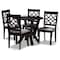 Baxton Studio Alisa Grey Upholstered and Dark Brown Finished Wood 5-Piece Dining Set 172-9728-10900 - alternate 8